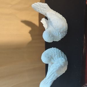 2 White Porcelain Doves